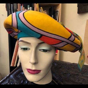 Vintage 60’s Mod silk hat, beret type